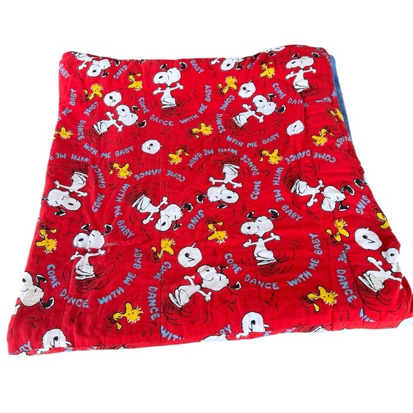 Vintage Snoopy & Woodstock Come Dance With Me Baby Sleeping Bag Red 30x65 FLAWS - Picture 3 of 13